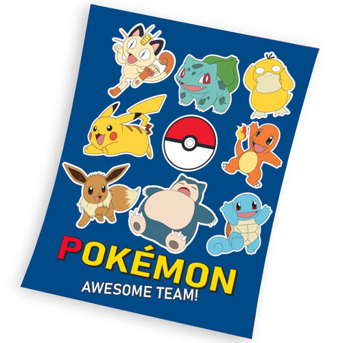 Carbotex Detská deka Pokémon Pripravení na boj