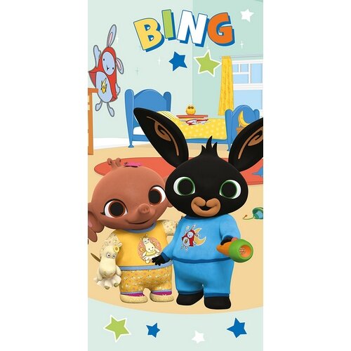 Carbotex Detská osuška Zajačik Bing a Sula v Pyžame