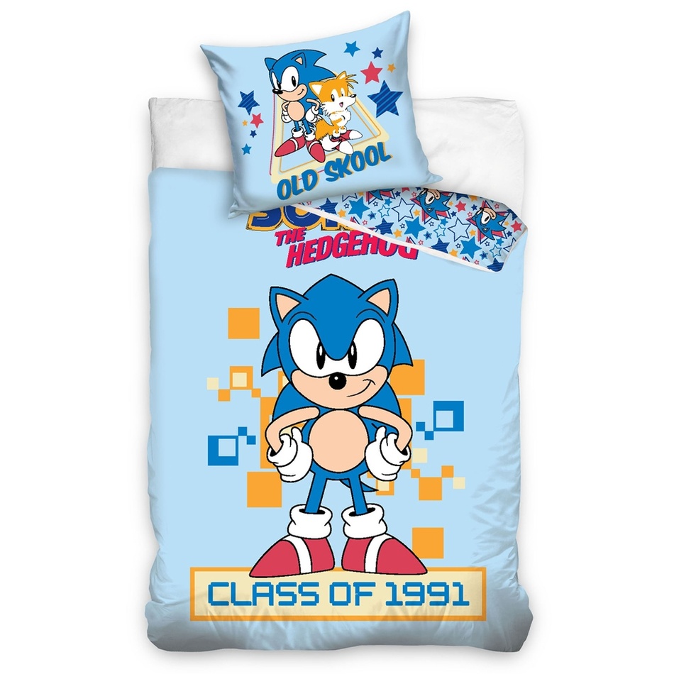 Carbotex Detské Bavlnené obliečky Ježko Sonic Class Of 1991