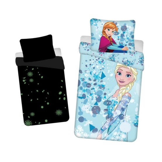 Jerry Fabrics Detské bavlnené obliečky Frozen Light Blue 02 svietiace