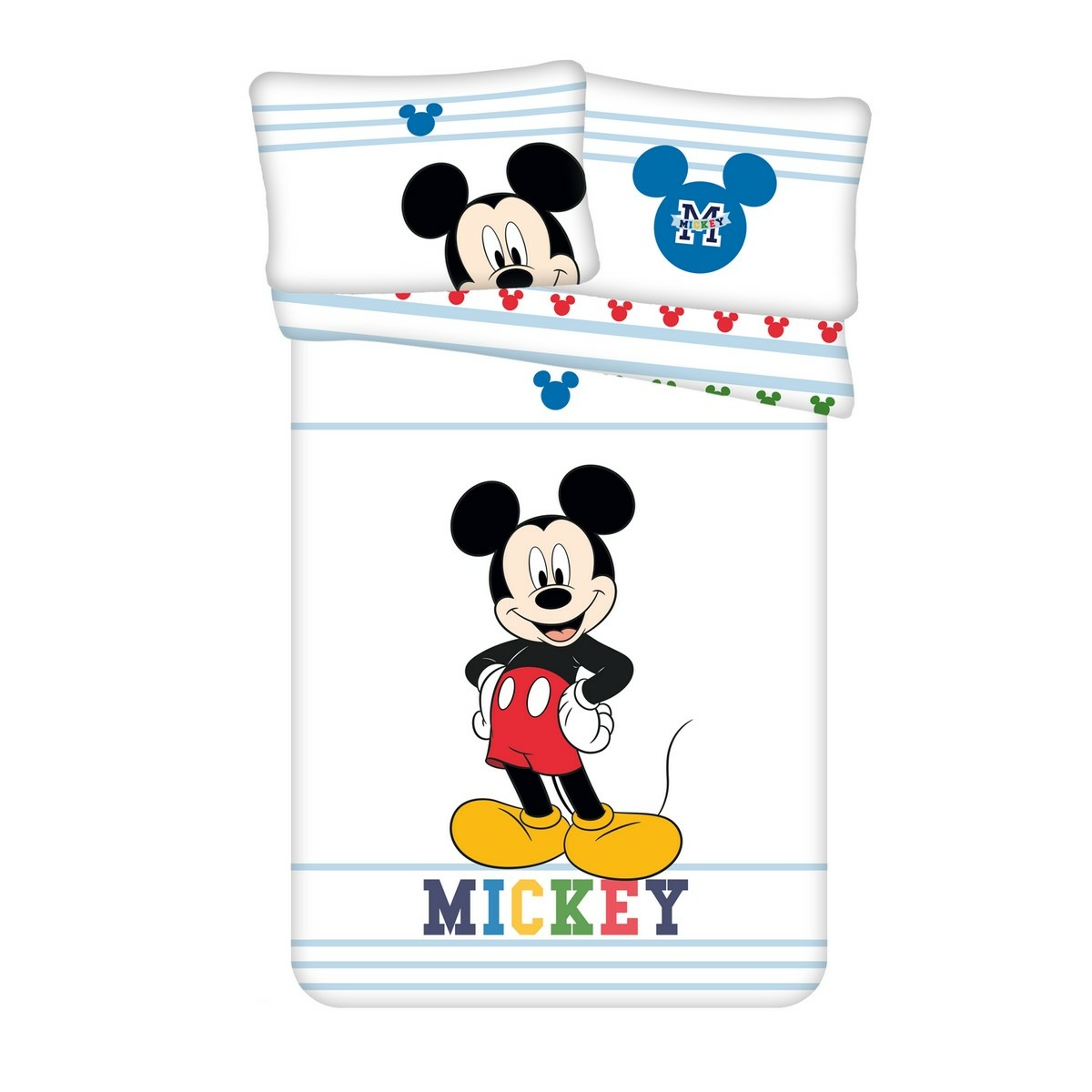 Jerry Fabrics Detské bavlnené obliečky do postieľky Mickey Colors baby