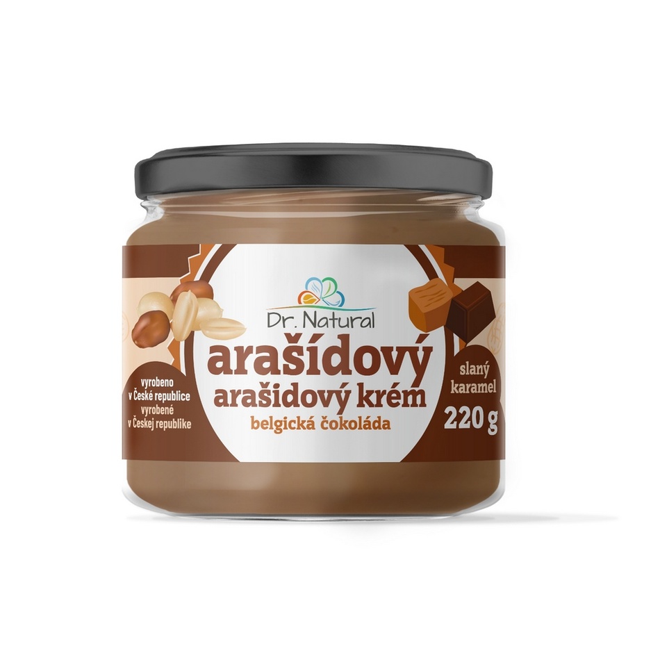 Dr.Natural Arašidový krém belgická čokoláda slaný karamel