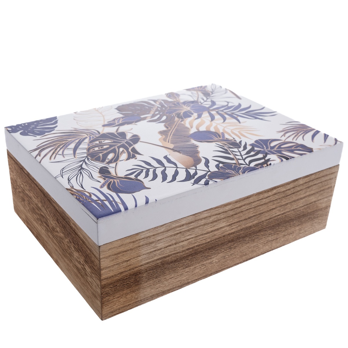 Drevená krabička Tropical blue