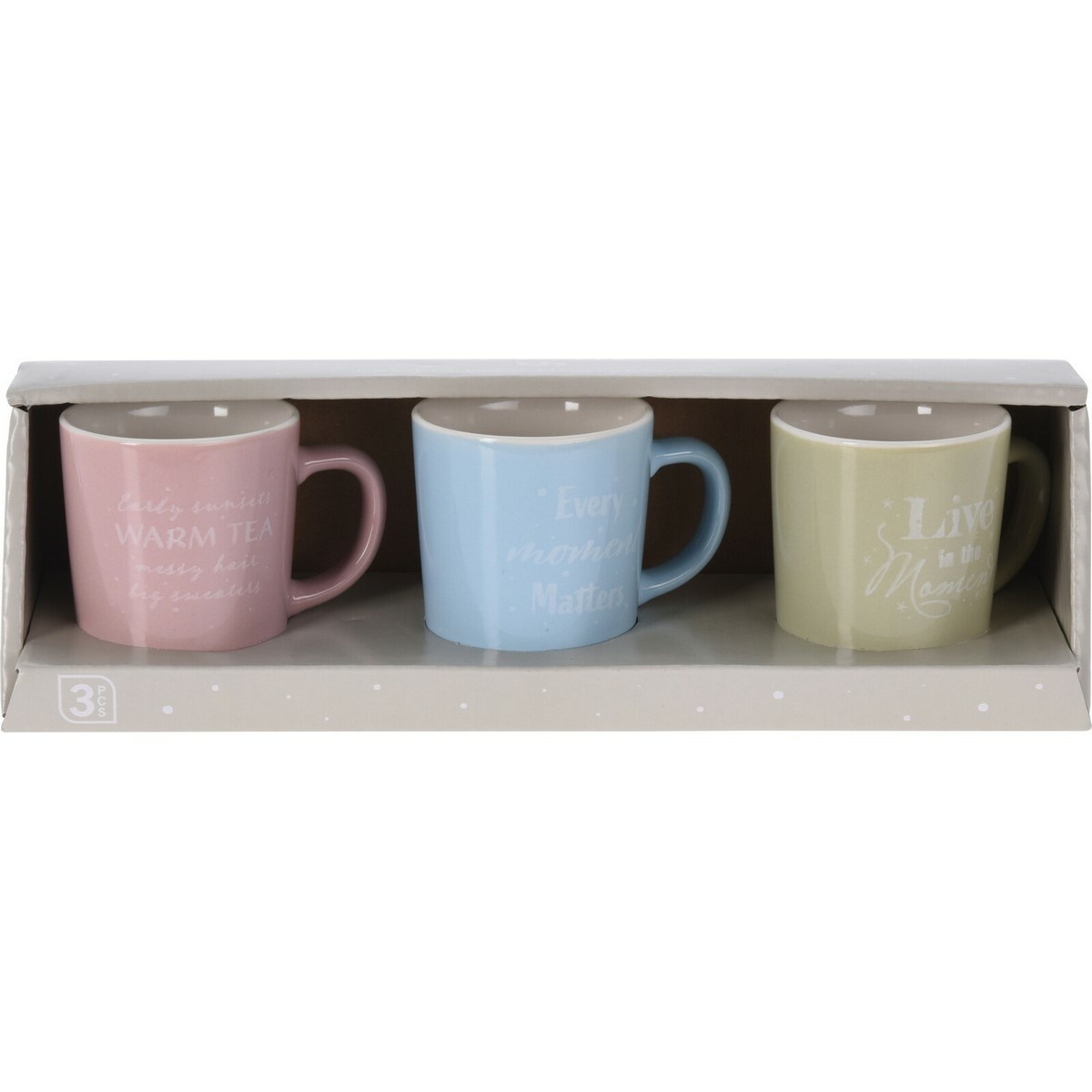 EH 3-dielna sada porcelánových hrnčekov Tea time