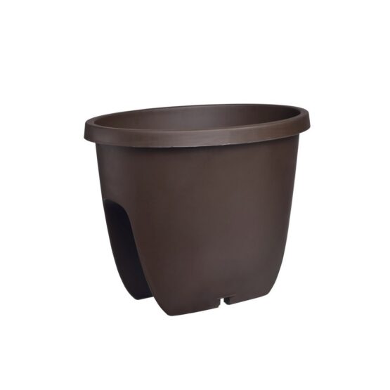 Gardenico Balkónový kvetináč na zábradlie Balconia OVI hnedá