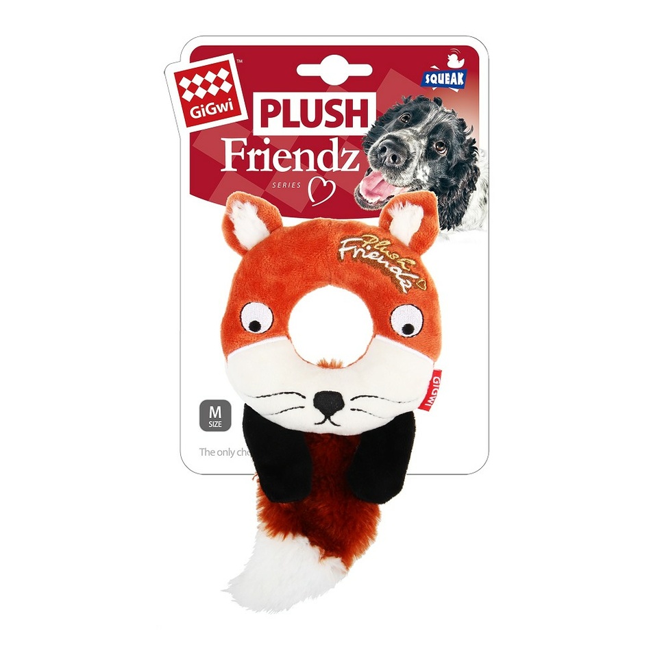 GiGwi Pískacia hračka pre psov Plush Friendz líška