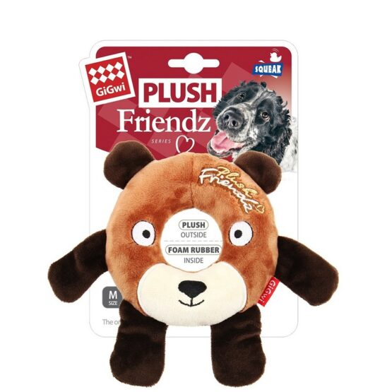 GiGwi Pískacia hračka pre psov Plush Friendz medveď
