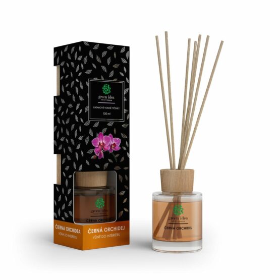 Green Idea Ratanové vonné tyčinky Čierna orchidea