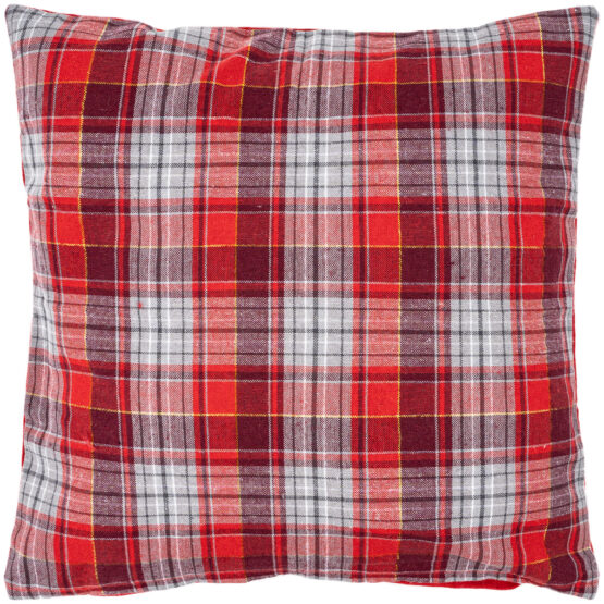 Home Elements Obliečka na vankúš Káro červenosivá