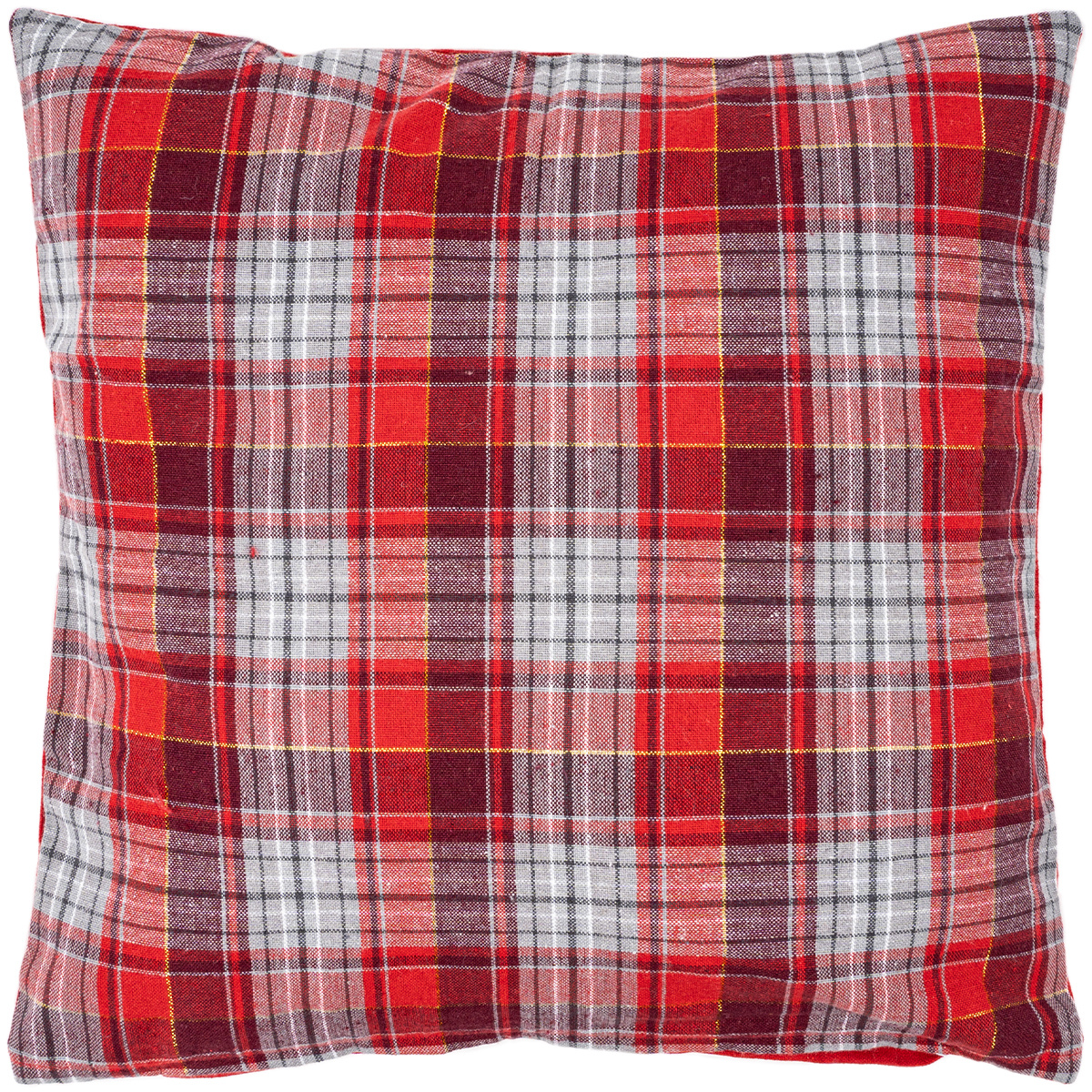Home Elements Obliečka na vankúš Káro červenosivá