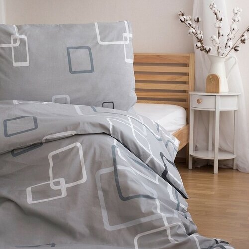 Jerry Fabrics Bavlnené obliečky Kocky sivá