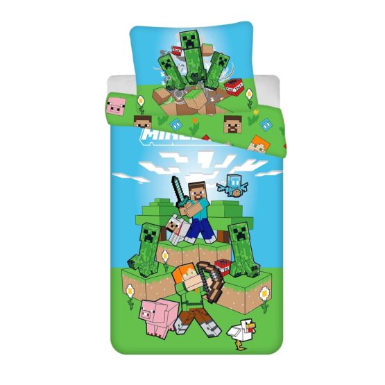 Jerry Fabrics Bavlnené obliečky Minecraft Outdoor Mobs