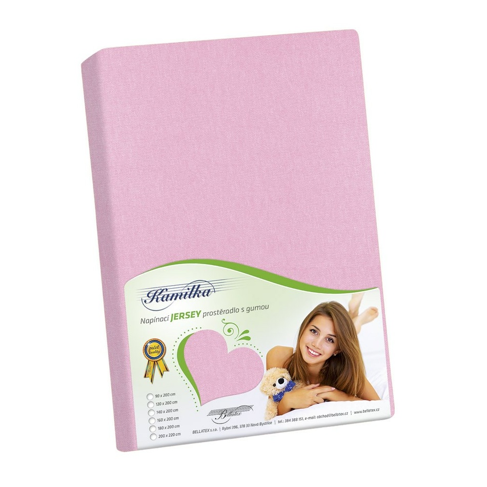 Bellatex Jersey prestieradlo Kamilka ružová