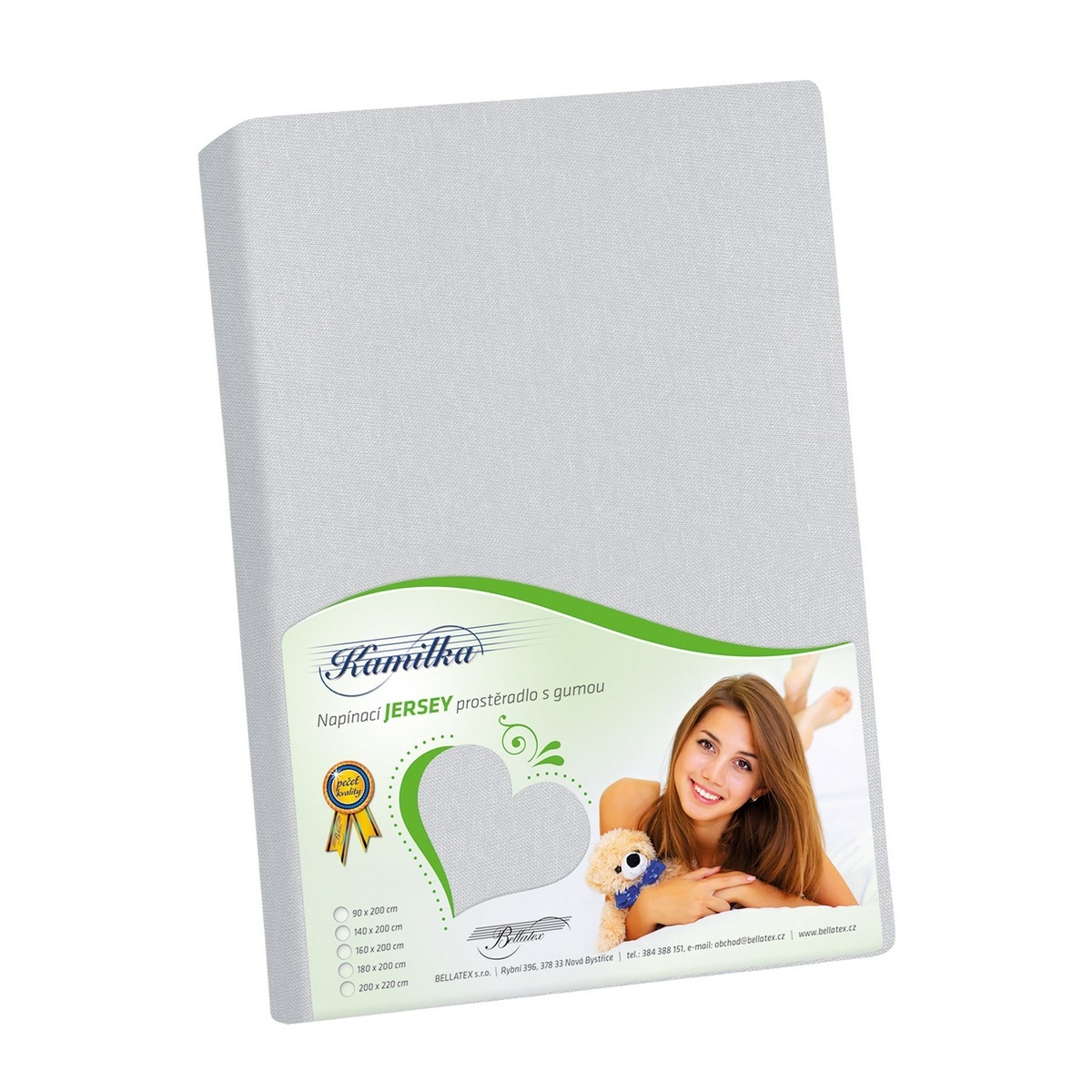 Bellatex jersey prestieradlo Kamilka svetlosivá