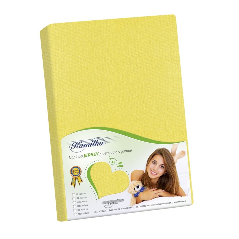 Bellatex Jersey prestieradlo Kamilka žltá