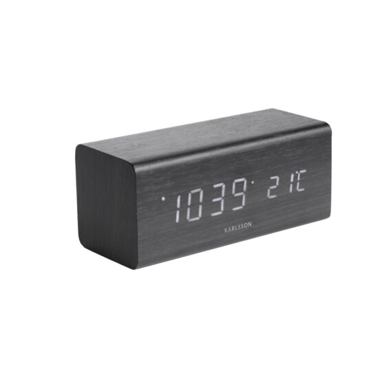 Karlsson 5652BK Dizajnové LED stolné hodiny s budíkom