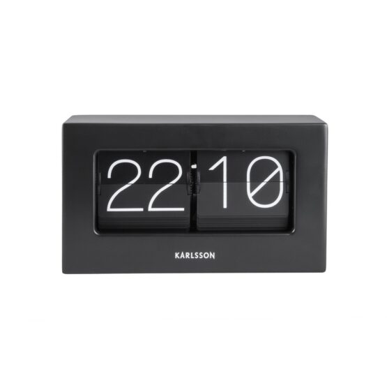 Designové stolní překlápěcí hodiny 5620BK Karlsson 21cm