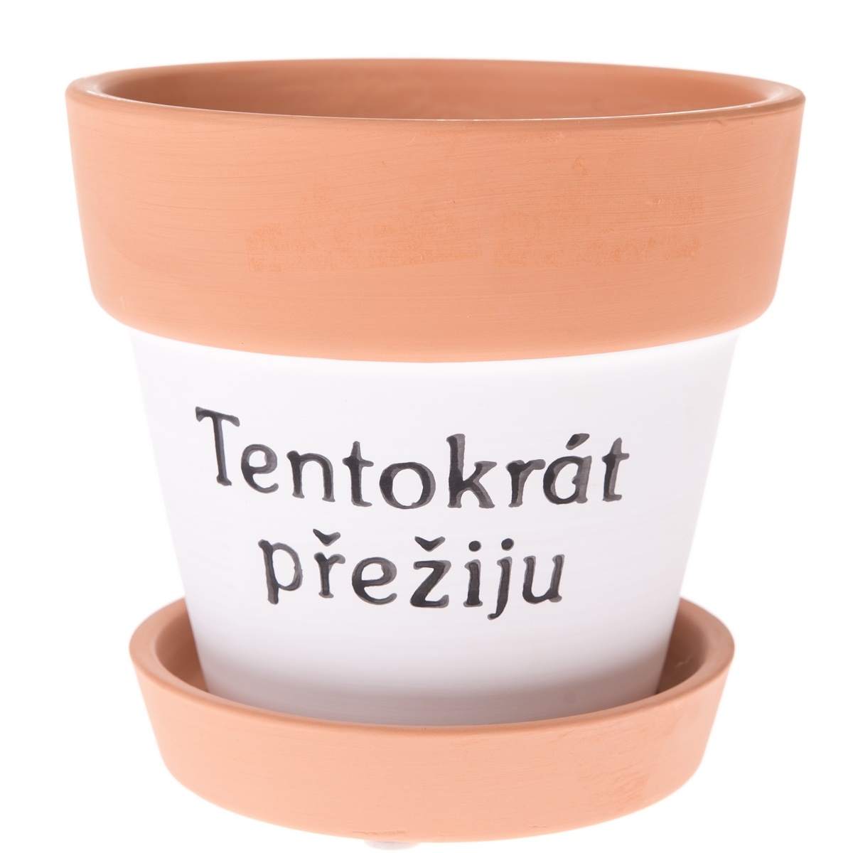 Keramický obal na kvetináč Tentokrát přežiju