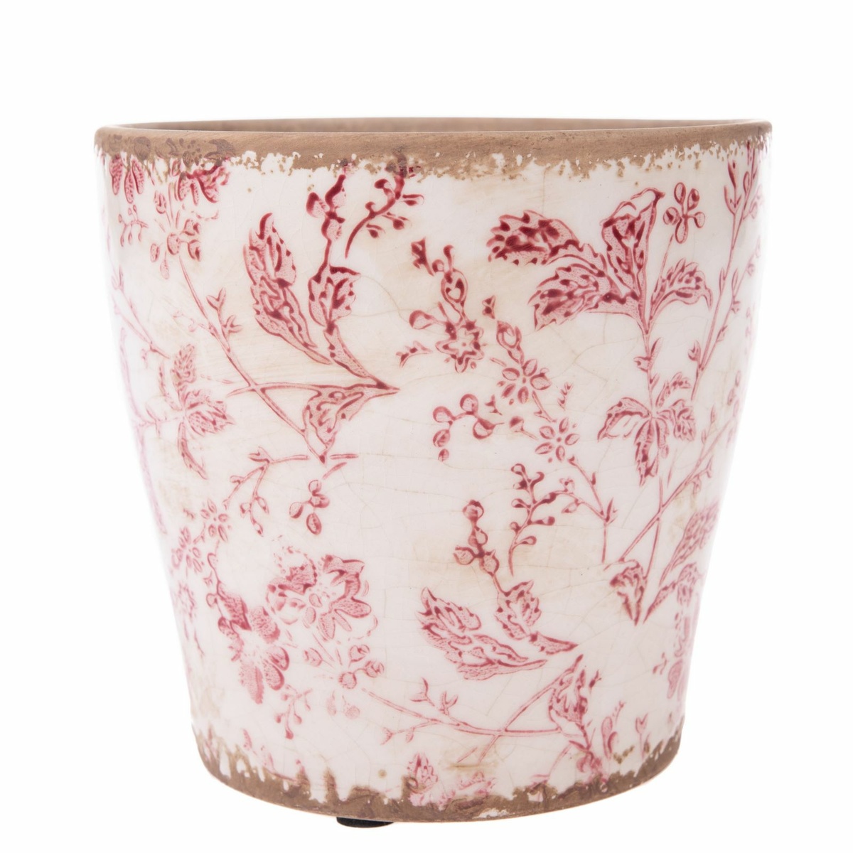Keramický obal na kvetináč Vintage flower