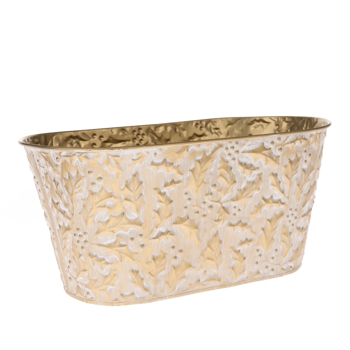 Kovový obal na truhlík/kvetináče Gold branche