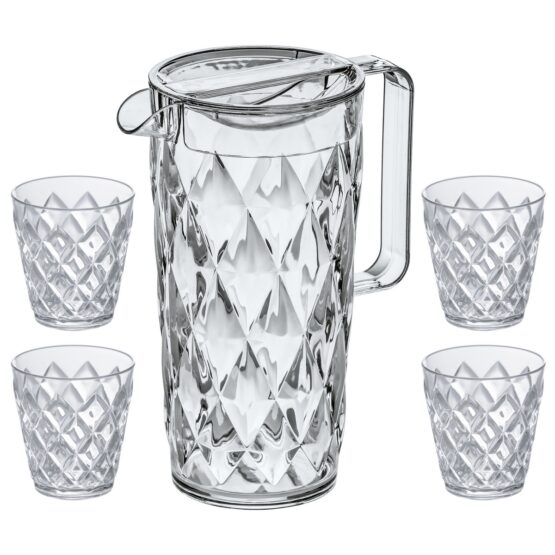 Koziol Džbán so 4 pohármi CRYSTAL