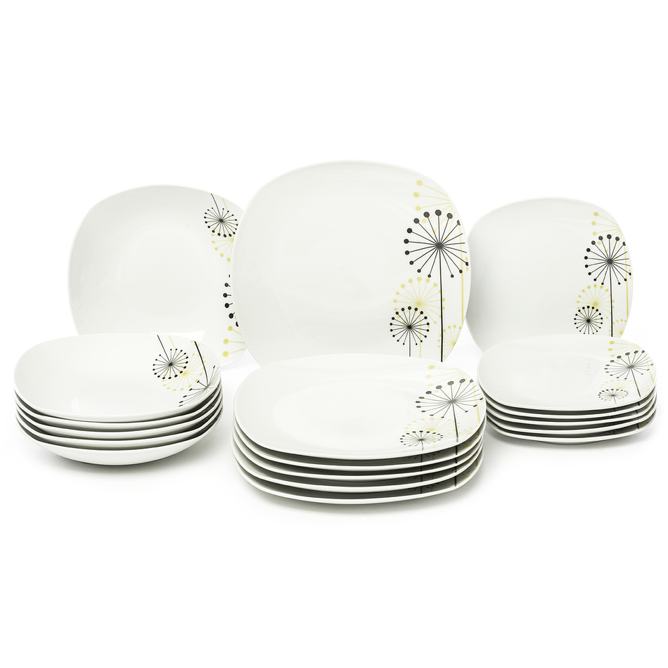 VANESA Jídelní souprava talířů z porcelánu 18dílná