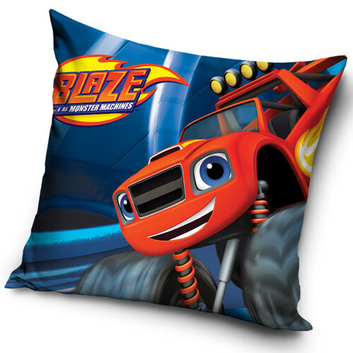 Carbotex Obliečka na vankúšik Plamienok a Štvorkoláci Červený Monster Truck