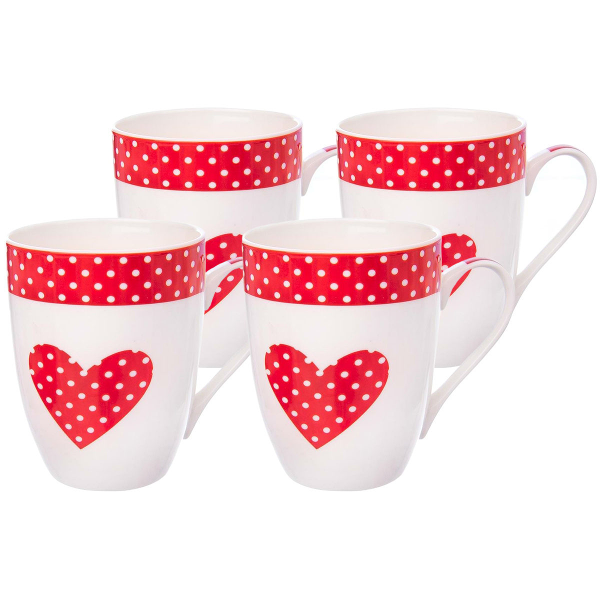 Orion Sada porcelánových hrnčekov Tečka 380 ml