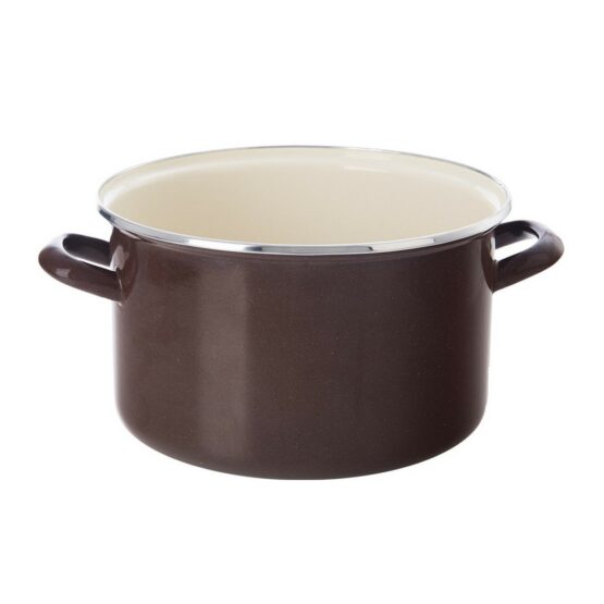 Orion Smaltovaný hrniec s lemom Brown