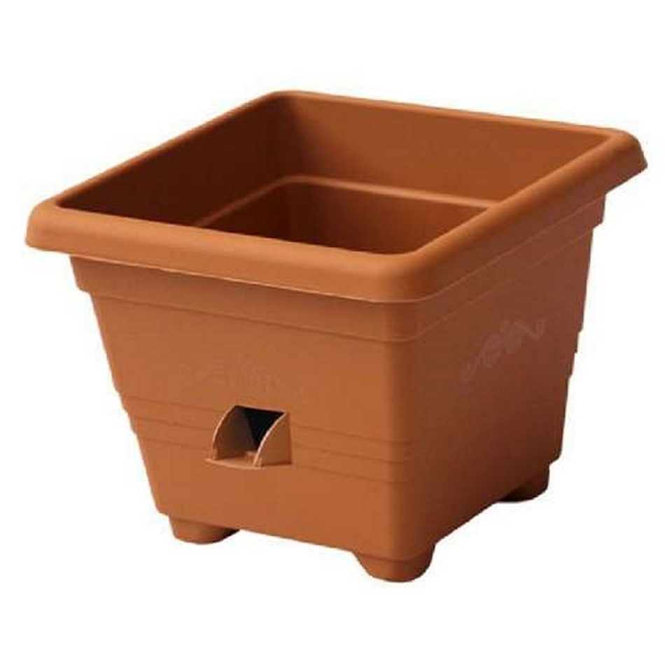Plastia kvetináč samozavlažovací Bergamot - 35x35 cm teracota