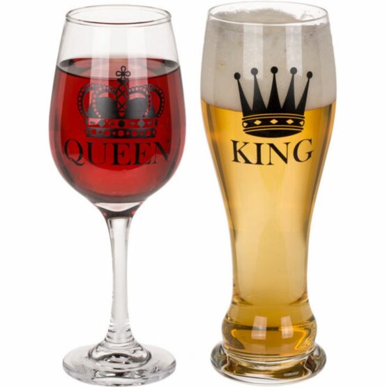 Poháre pre pár King a Queen