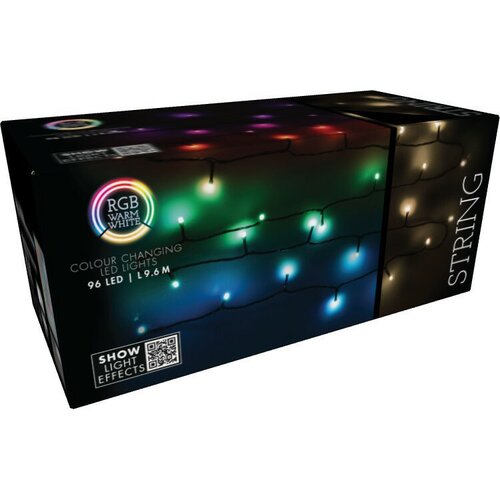RGB Vianočná LED reťaz s diaľkovým ovládaním 96 LED