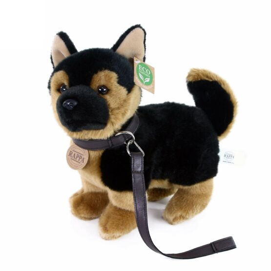 Eco Friendly pes německý ovčák s vodítkem stojící 23 cm