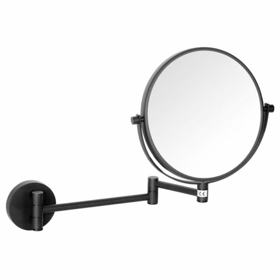 SAPHO XB001 X-Round black závesné kozmetické zrkadlo pr. 19 cm