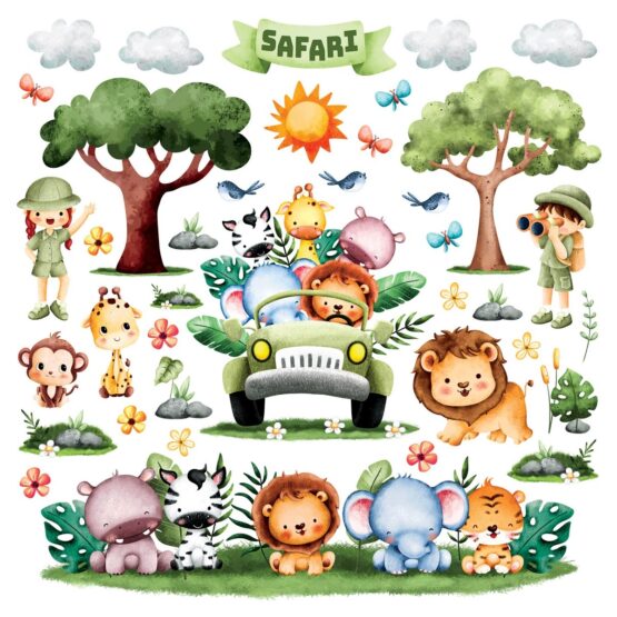 Samolepiaca dekorácia Safari