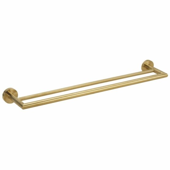 Sapho XR401GB X-Round Gold dvojitý držiak uterákov 60 x 12 cm