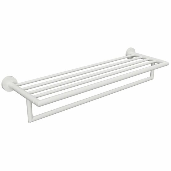 Sapho XR421W X-Round White polička na uteráky s hrazdou 55 x 26