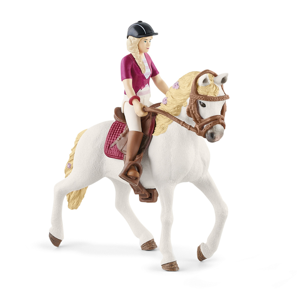 Schleich 42540 Blondína Sofia s pohyblivými kĺbmi na koni