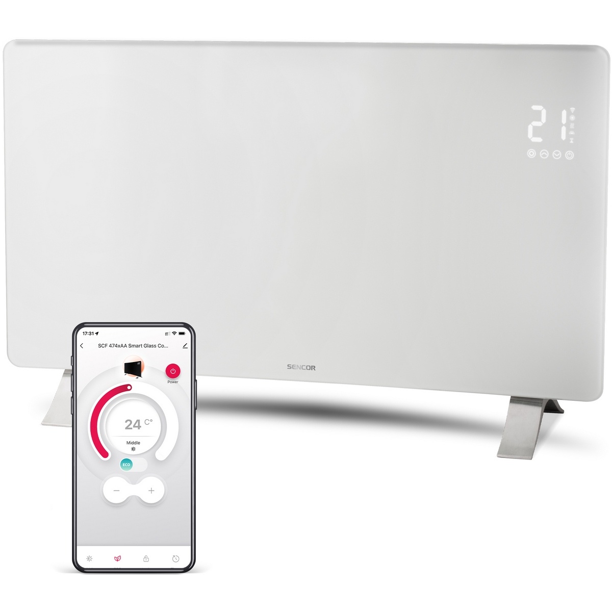 Sencor SCF 4740WH konkávny konvektor