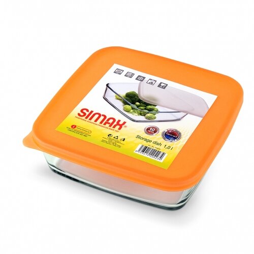 Simax 7476/L sklenená misa s plastovým vekom
