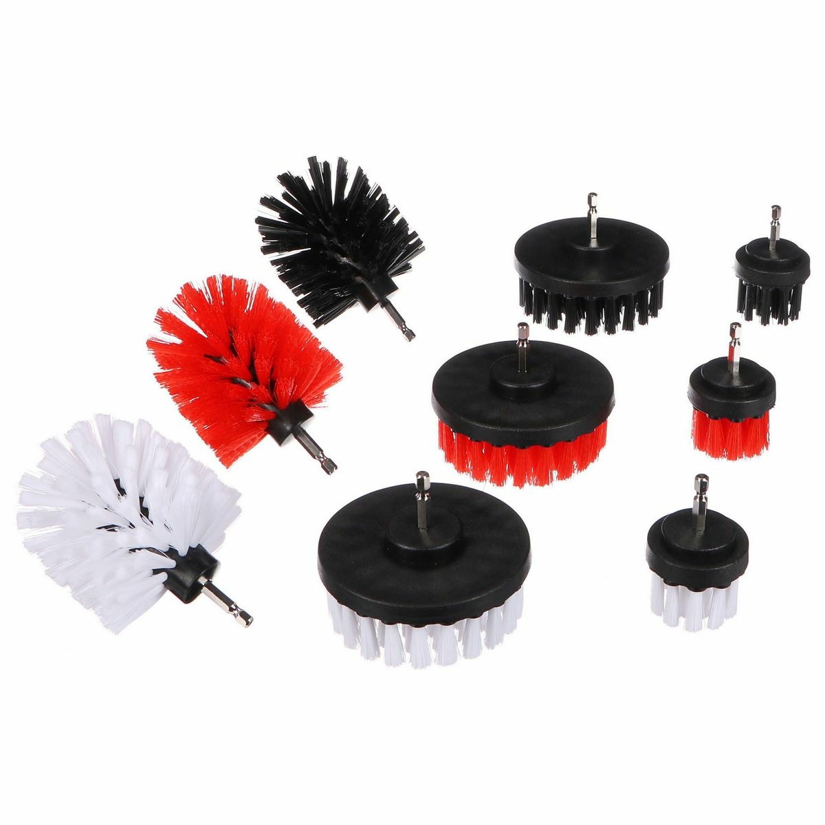 Sixtol Sada kief na vŕtačku na čistenie auta CAR DETAILING DRILL BRUSH 9