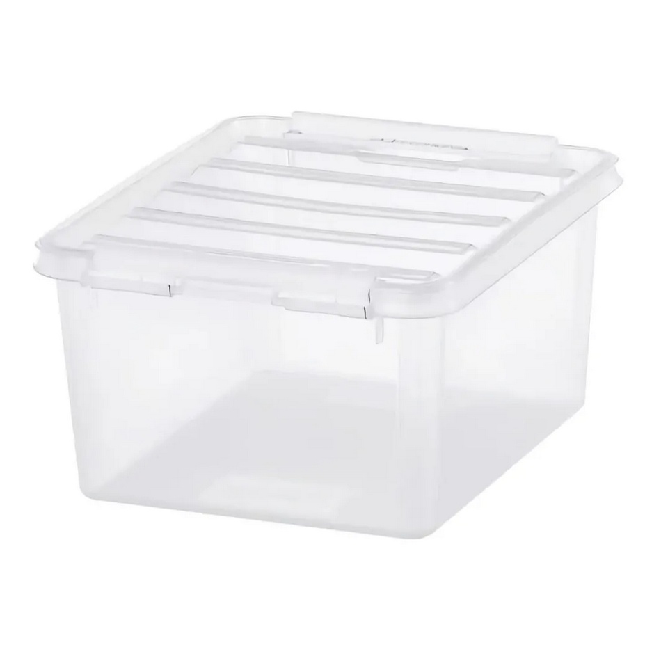 SmartStore Úložný box s bielymi klipmi Classic