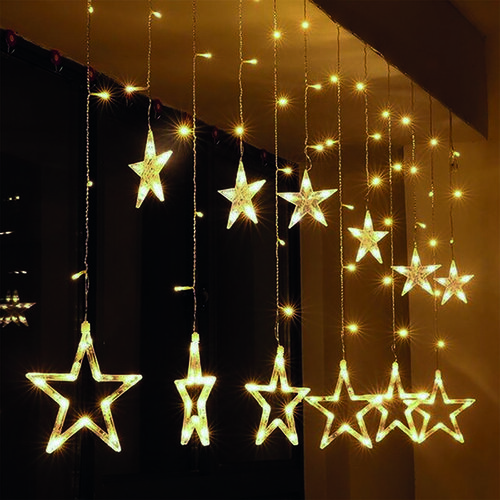 Solight LED vonkajší vianočný záves Hviezdy