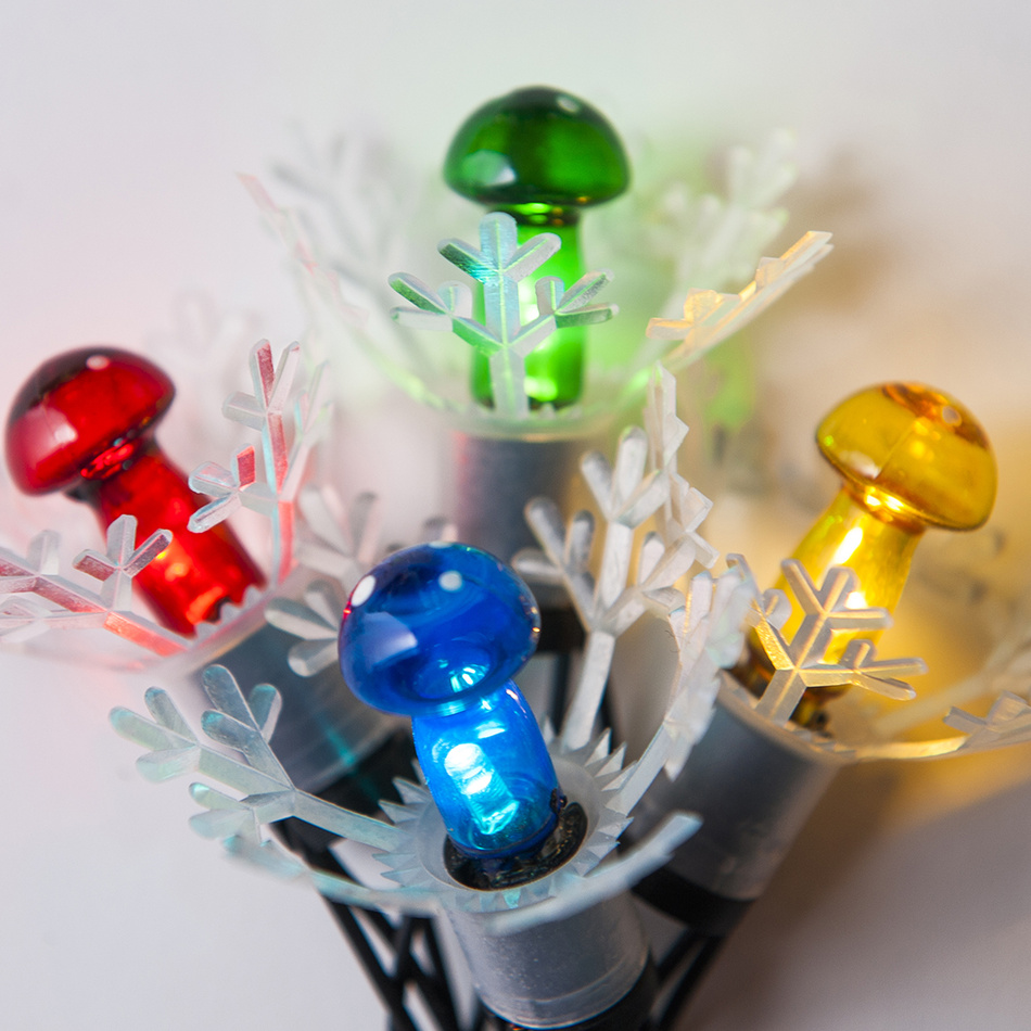Svetelná reťaz Astra LED mini Muchotrávka farebná