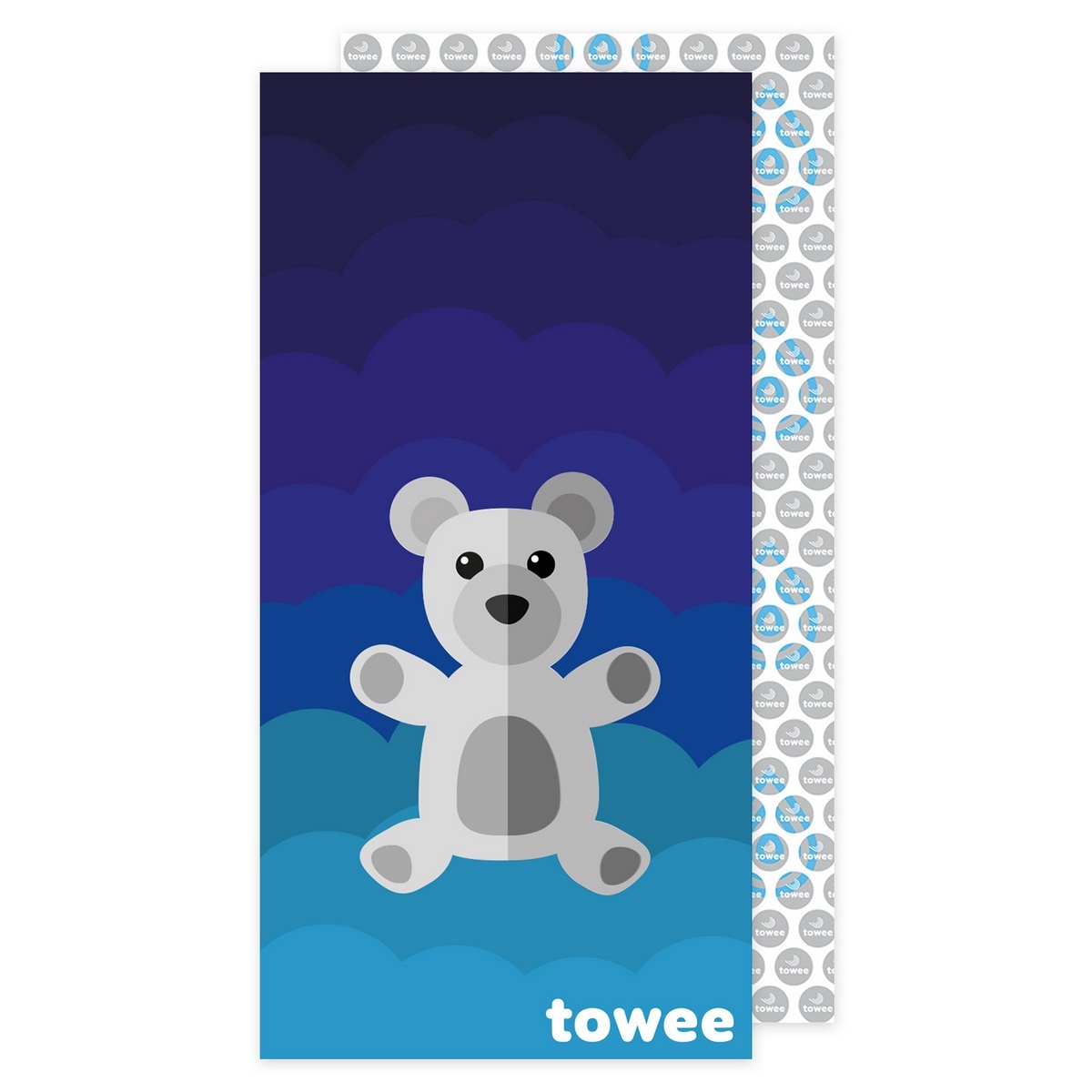 Towee Rýchloschnúca osuška Teddy Bear modrá