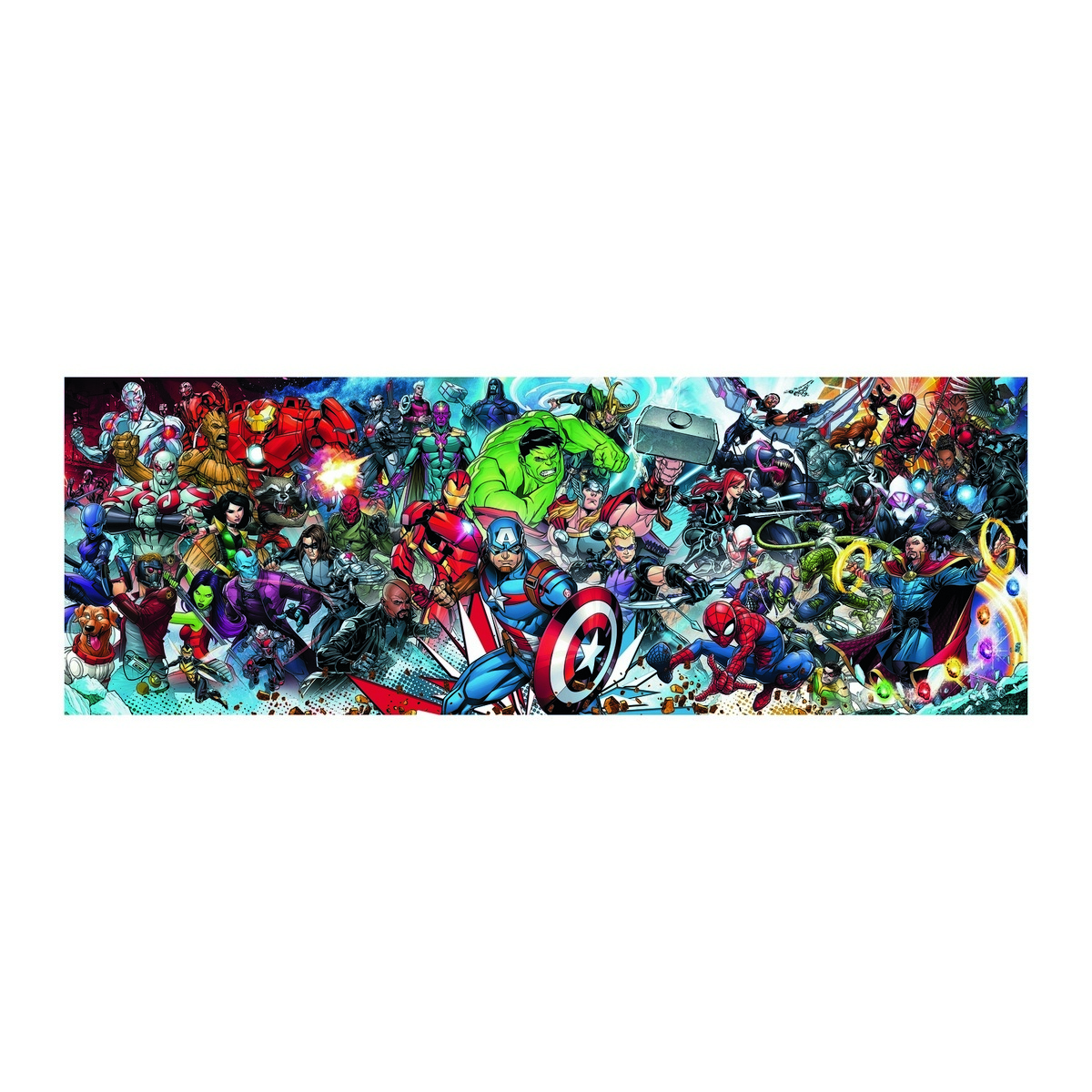 TREFL Panoramatické Svět Marvelu 1000 dielov
