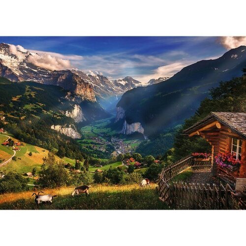 Trefl Puzzle Premium Plus Photo Odyssey: Údolie Lauterbrunnen
