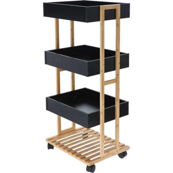 Úložný regál na kolieskach Bamboo
