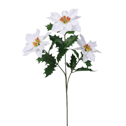 Umelá Poinsettia biela