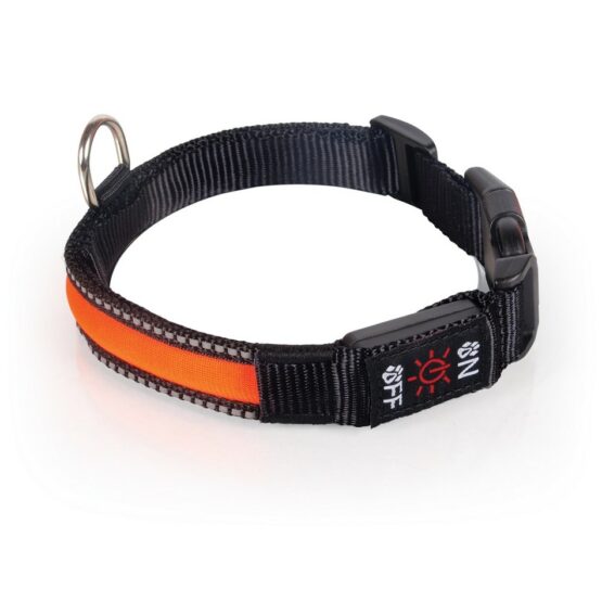 Veľkosť dobíjacieho LED obojku Tommi. M